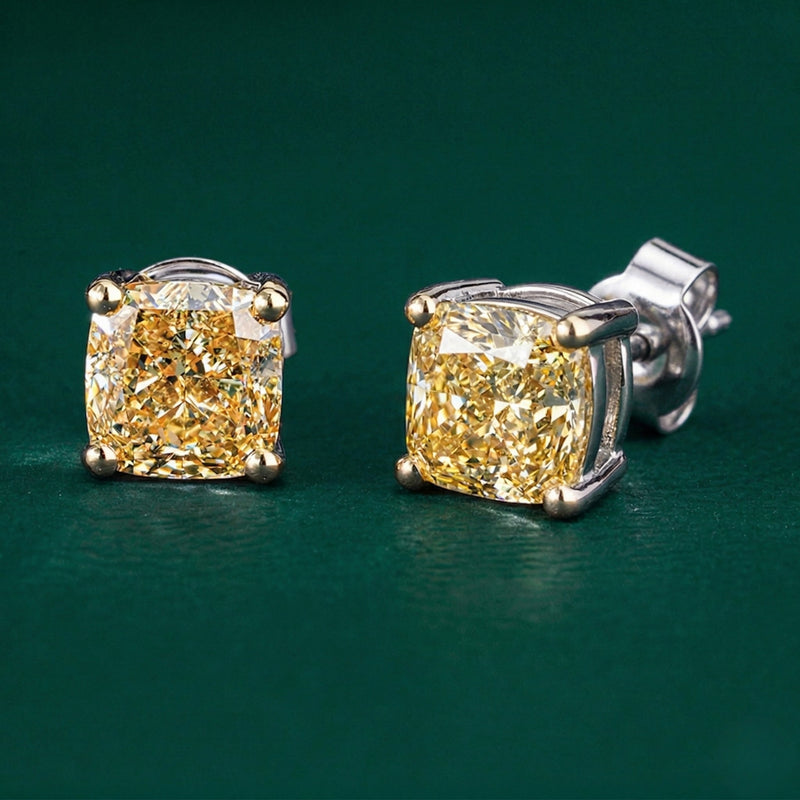 cushion cut earrings with cushion diamond earrins.
