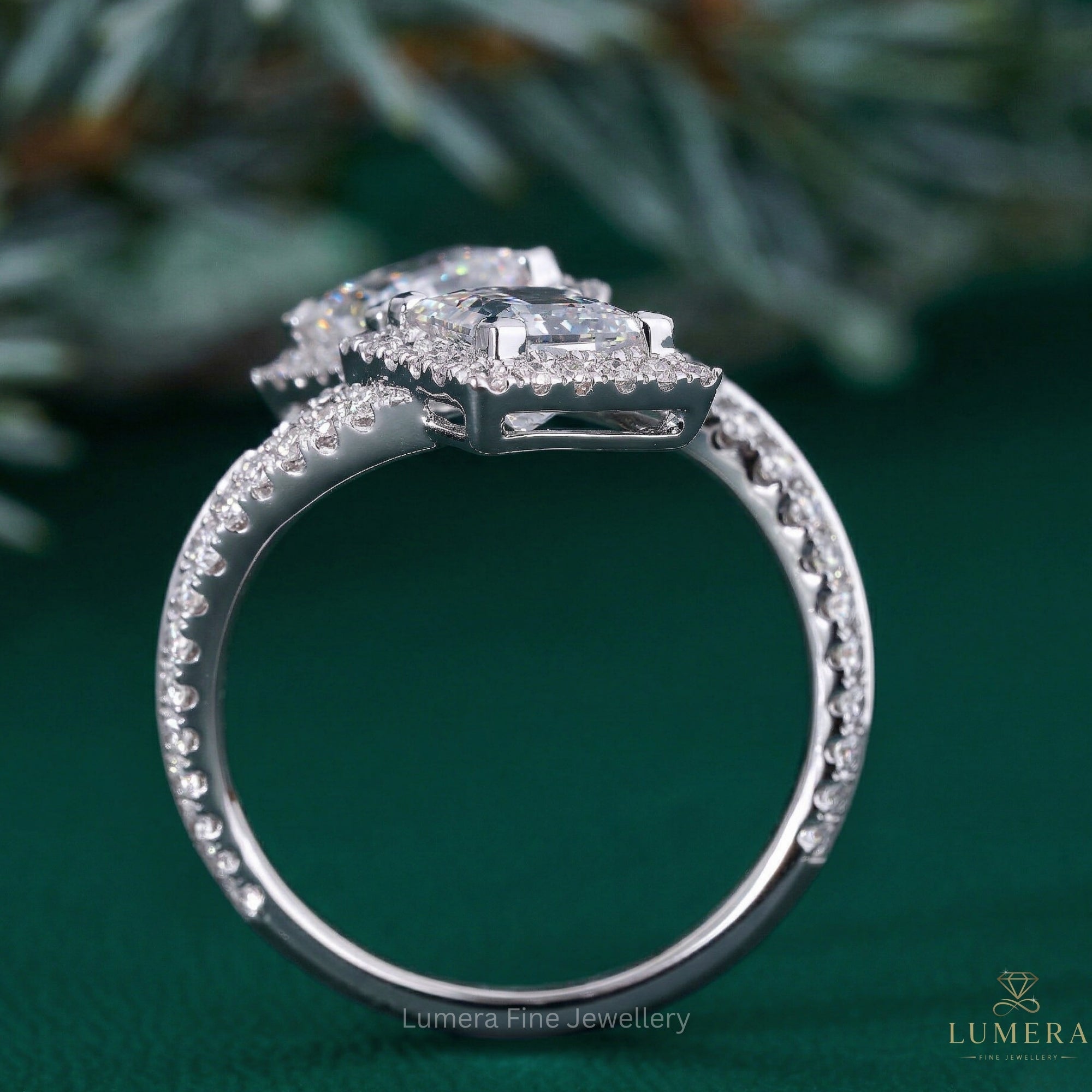 princess engagement ring with halo engagement ring.