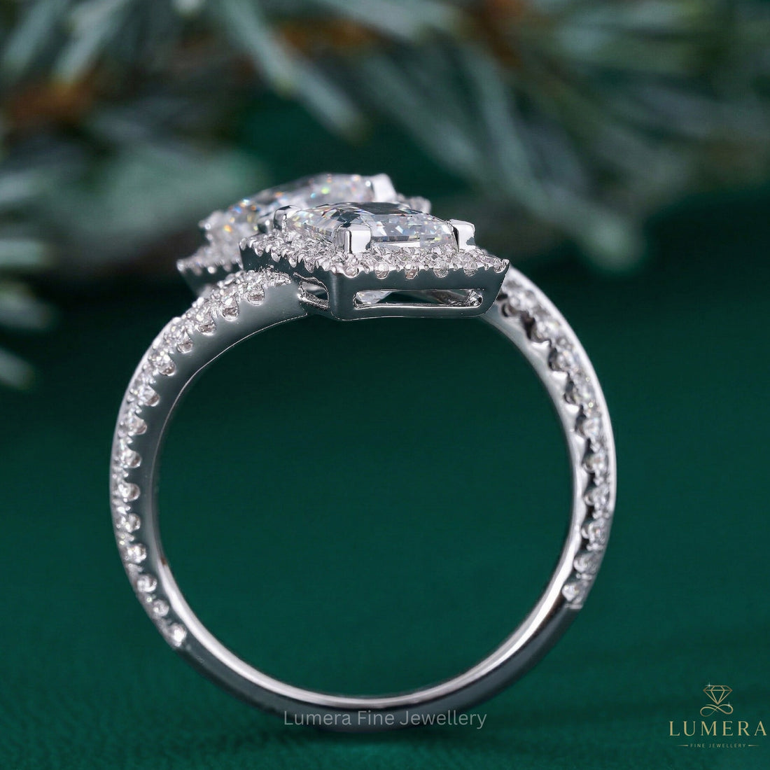 princess engagement ring with halo engagement ring.