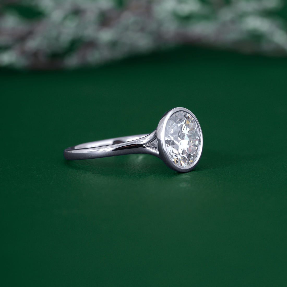 Split shank diamond ring with diamond engagement ring.