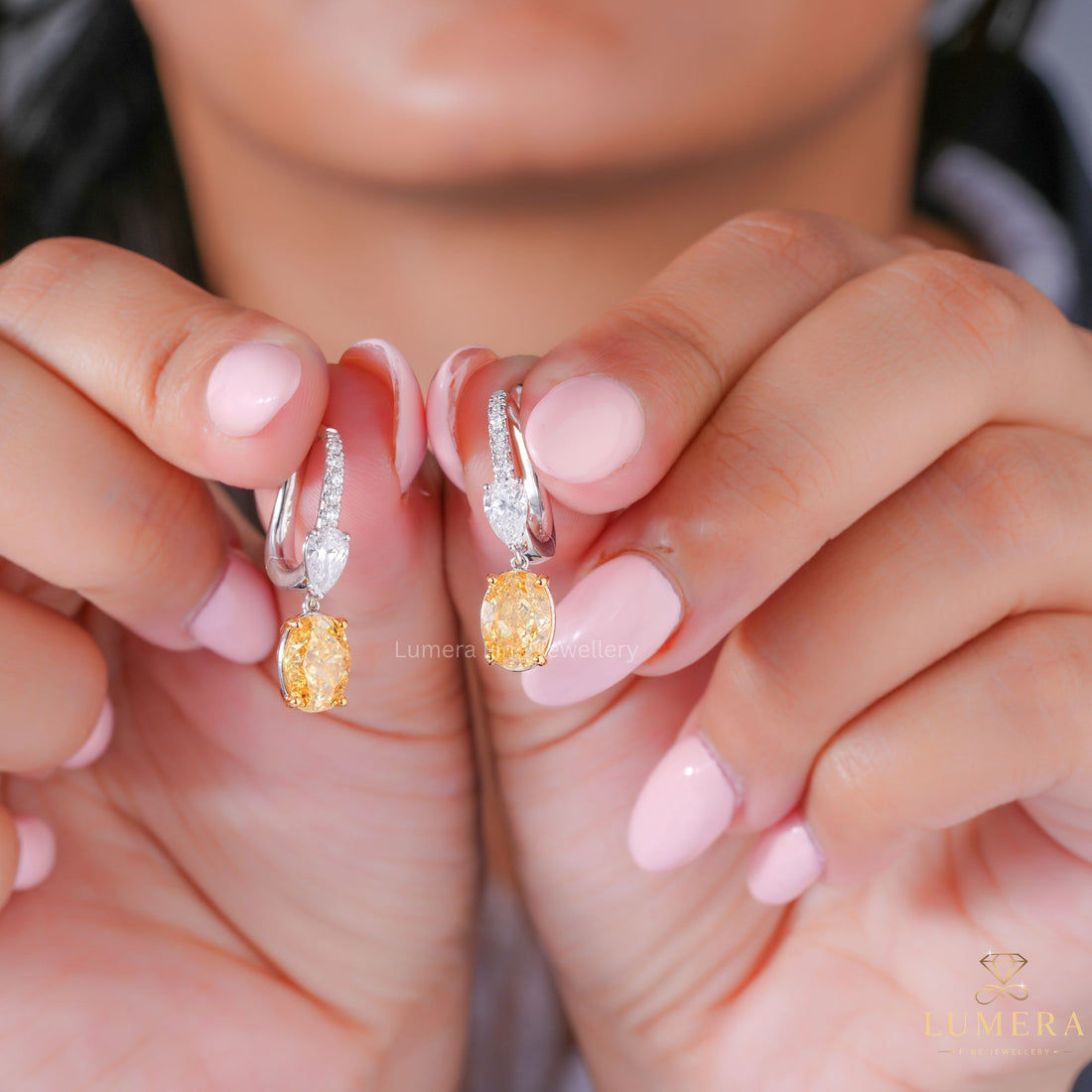 prong set earrings with solid gold earrings.

