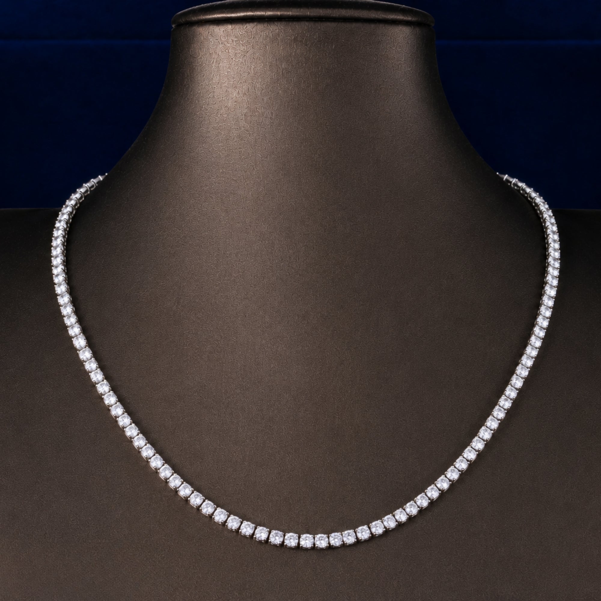 lab grown tennis necklace with lab created diamond tennis necklace.
