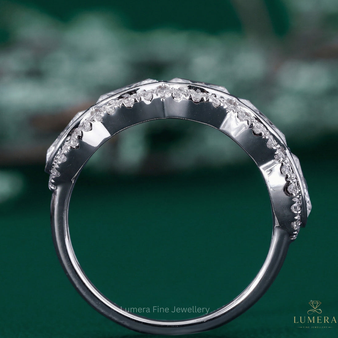 5 stone oval diamond band with 5 stone band.

