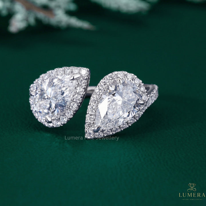 toi et moi engagement ring with you and me ring.