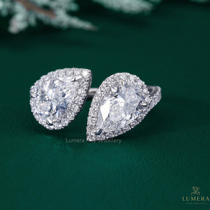 toi et moi engagement ring with you and me ring.