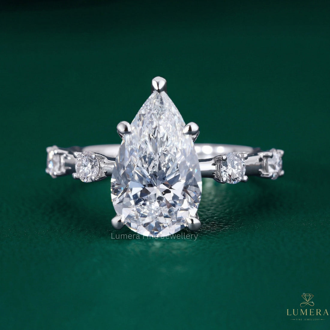 pear engagement ring with aesthetic pear diamond ring.