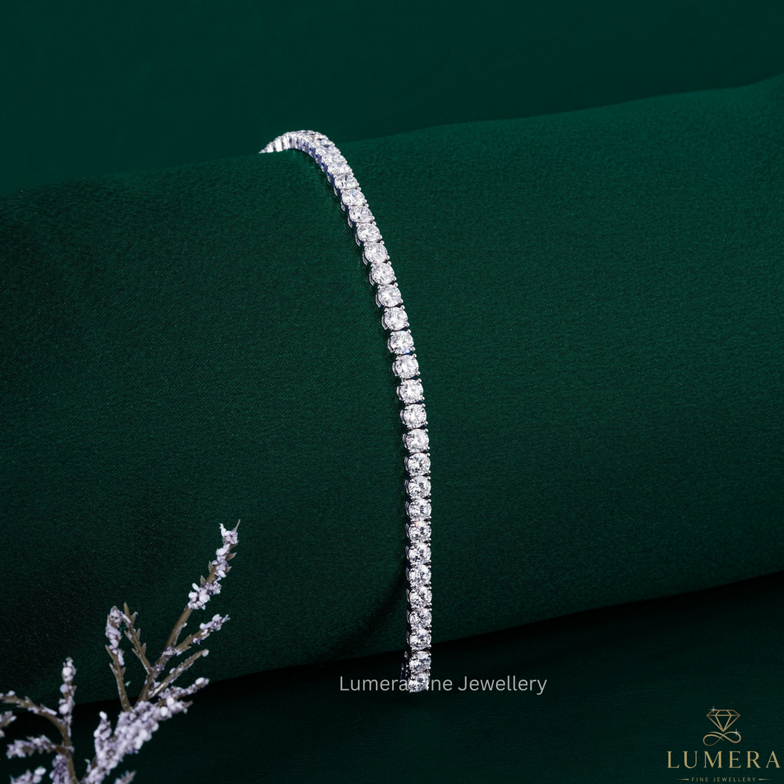 Round Lab Grown Diamond Tennis Bracelet