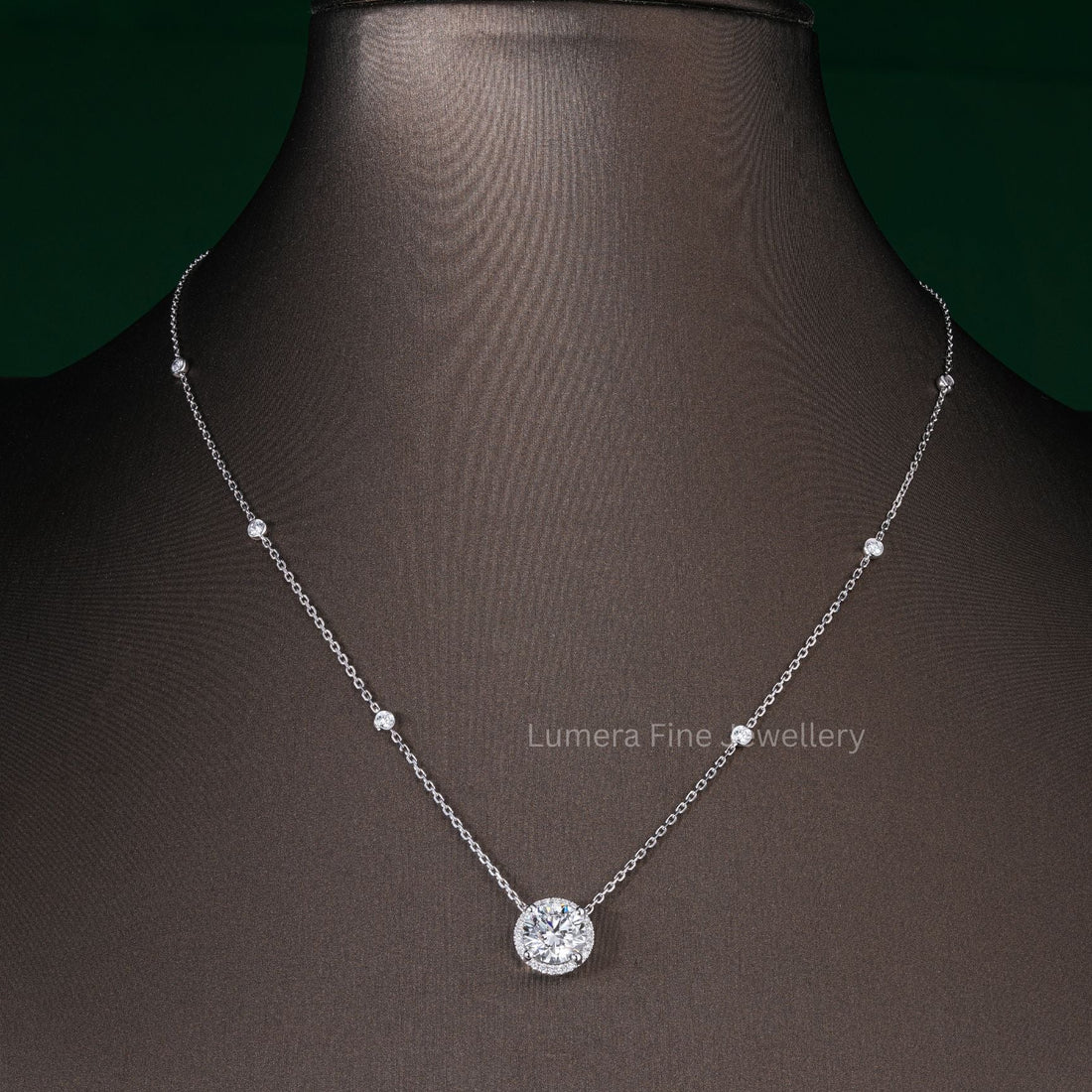 bezel station chain with solid gold pendant.
