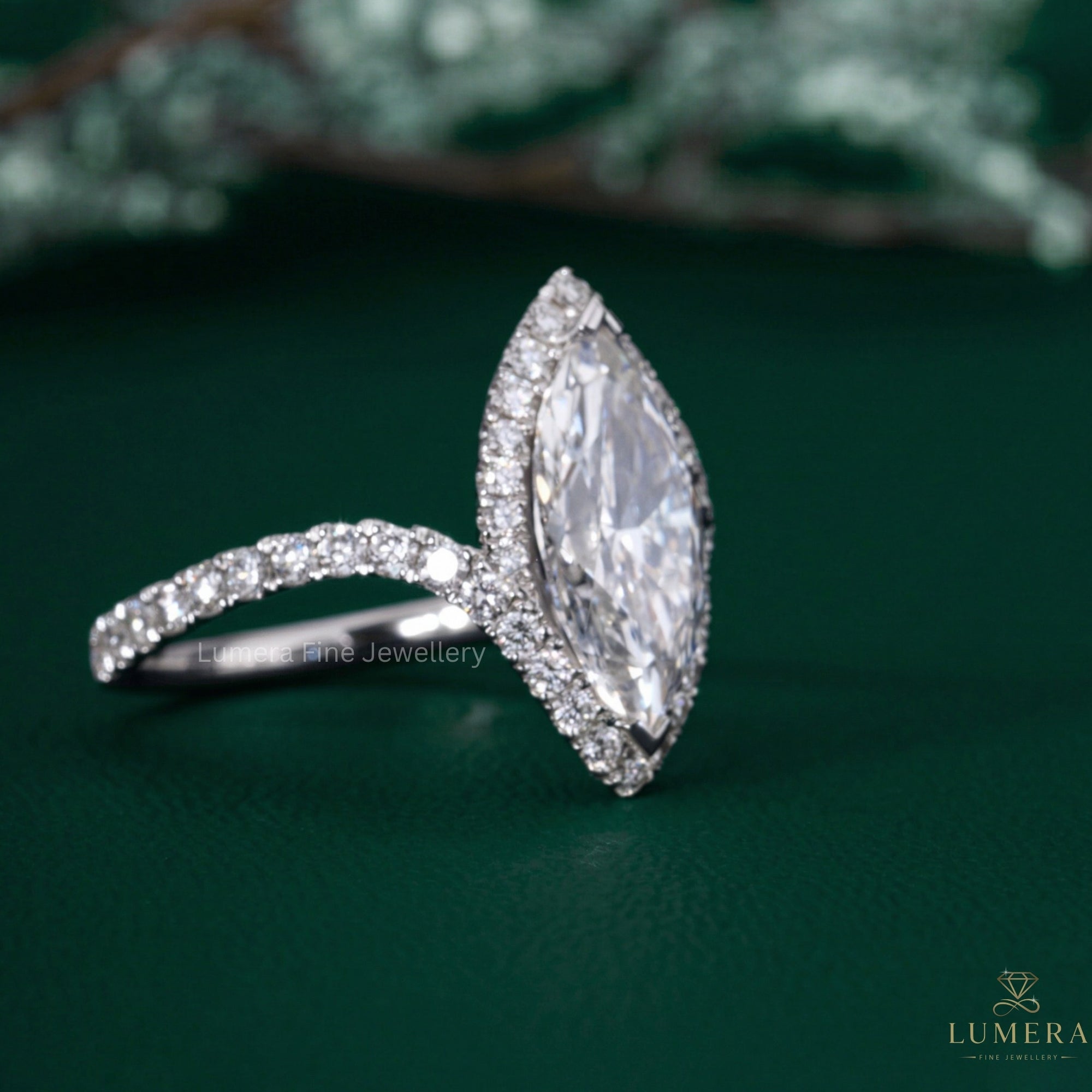 marquise diamond ring with marquise ring.