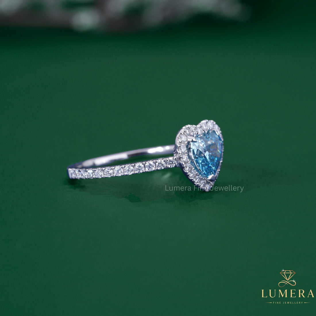 Pave ring with pave engagement ring.