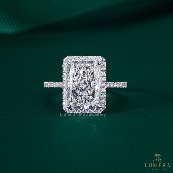 halo engagement ring with radiant halo engagement ring.
