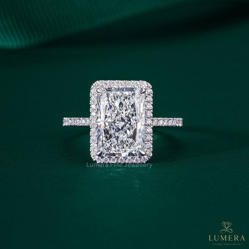 halo engagement ring with radiant halo engagement ring.
