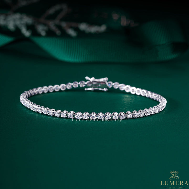 Round Lab Grown Diamond Tennis Bracelet