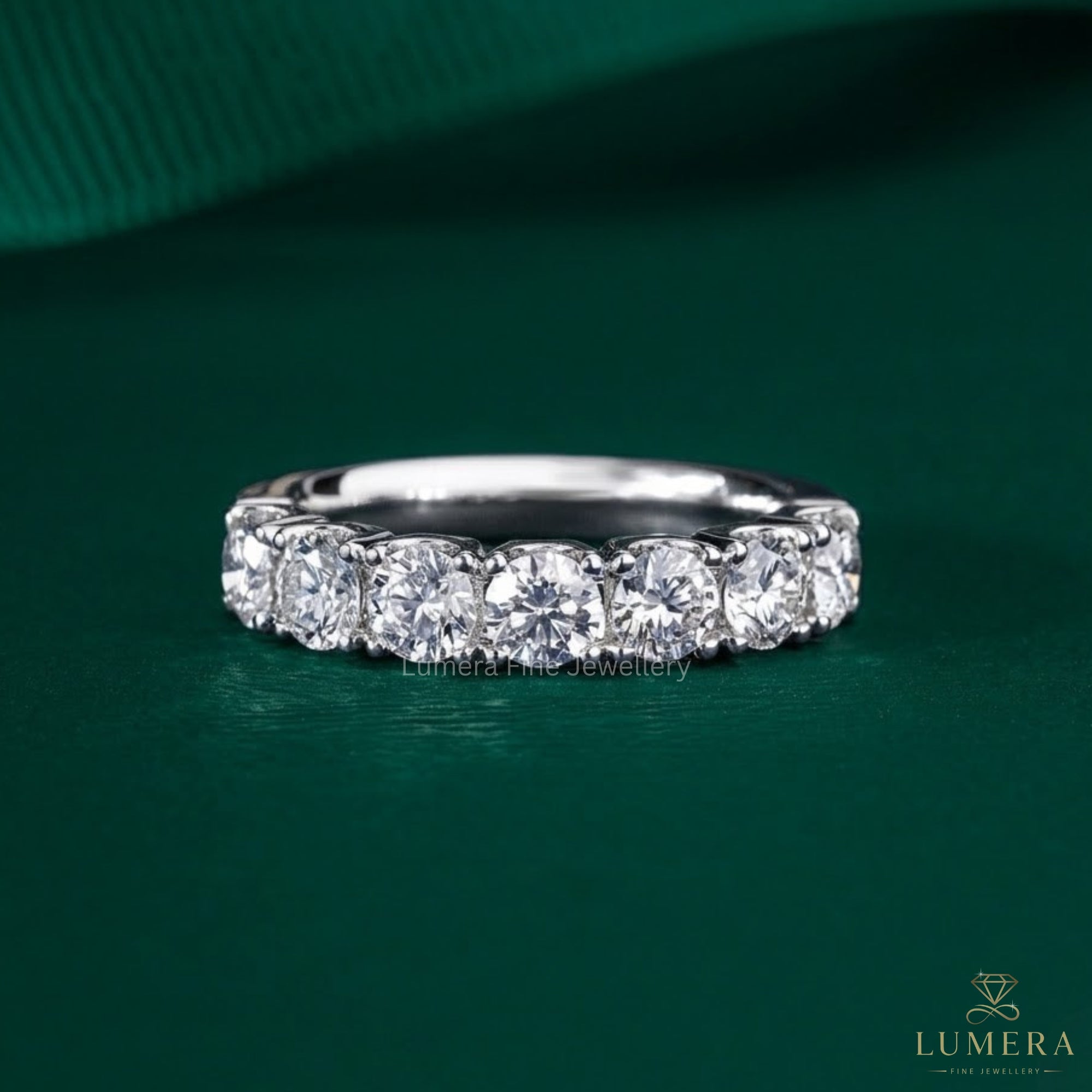1.50 TCW Round Cut Lab Grown Diamond  Wedding Anniversary Band
