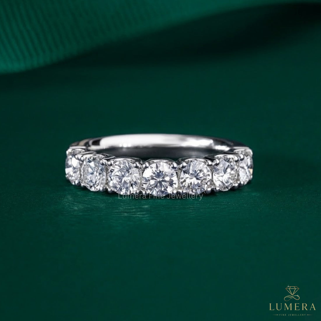1.50 TCW Round Cut Lab Grown Diamond  Wedding Anniversary Band