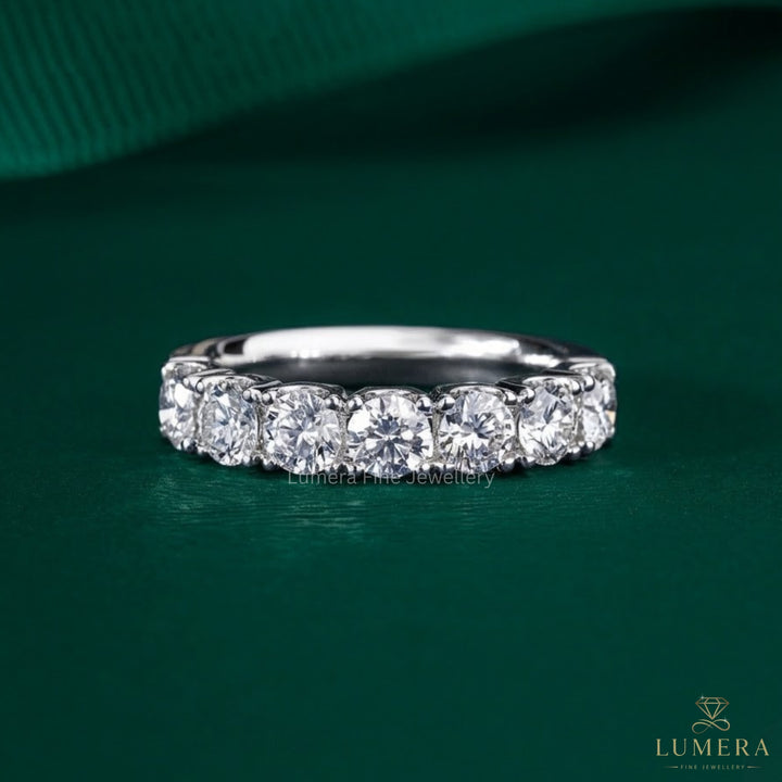 1.50 TCW Round Cut Lab Grown Diamond  Wedding Anniversary Band