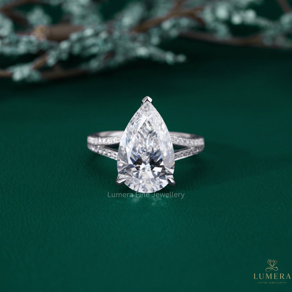 pear engagement ring with gold pear shaped engagement ring.