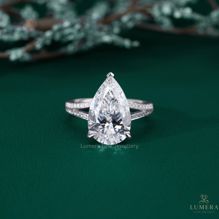 pear engagement ring with gold pear shaped engagement ring.