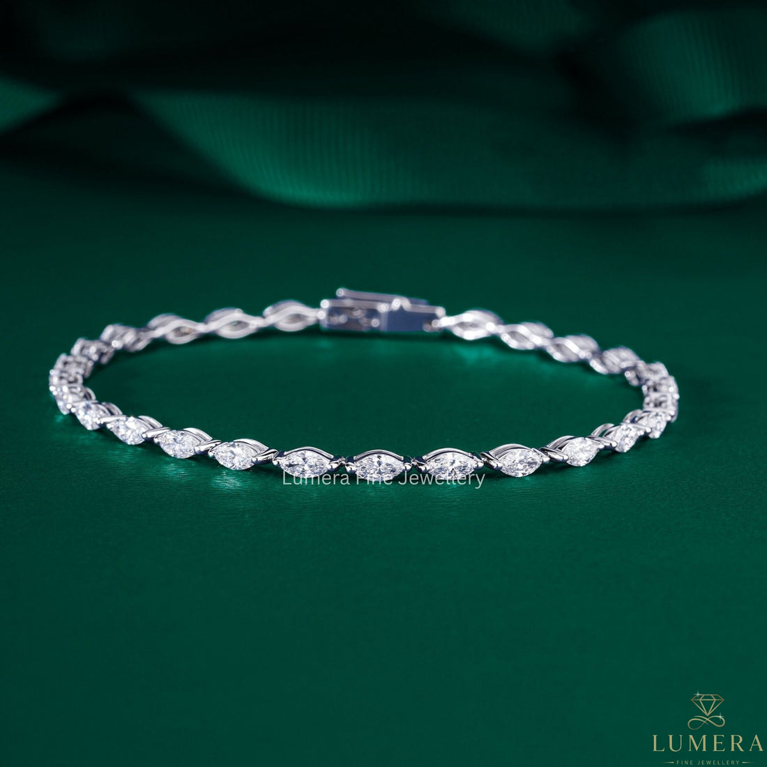 Marquise Lab Grown Diamond Horizontal Tennis Bracelet