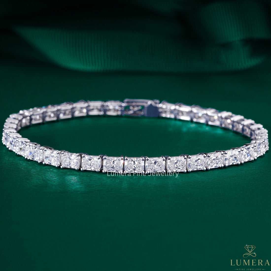 Radiant Lab Grown Diamond Tennis Bracelet