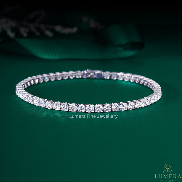 Round Lab Grown Diamond Tennis Bracelet