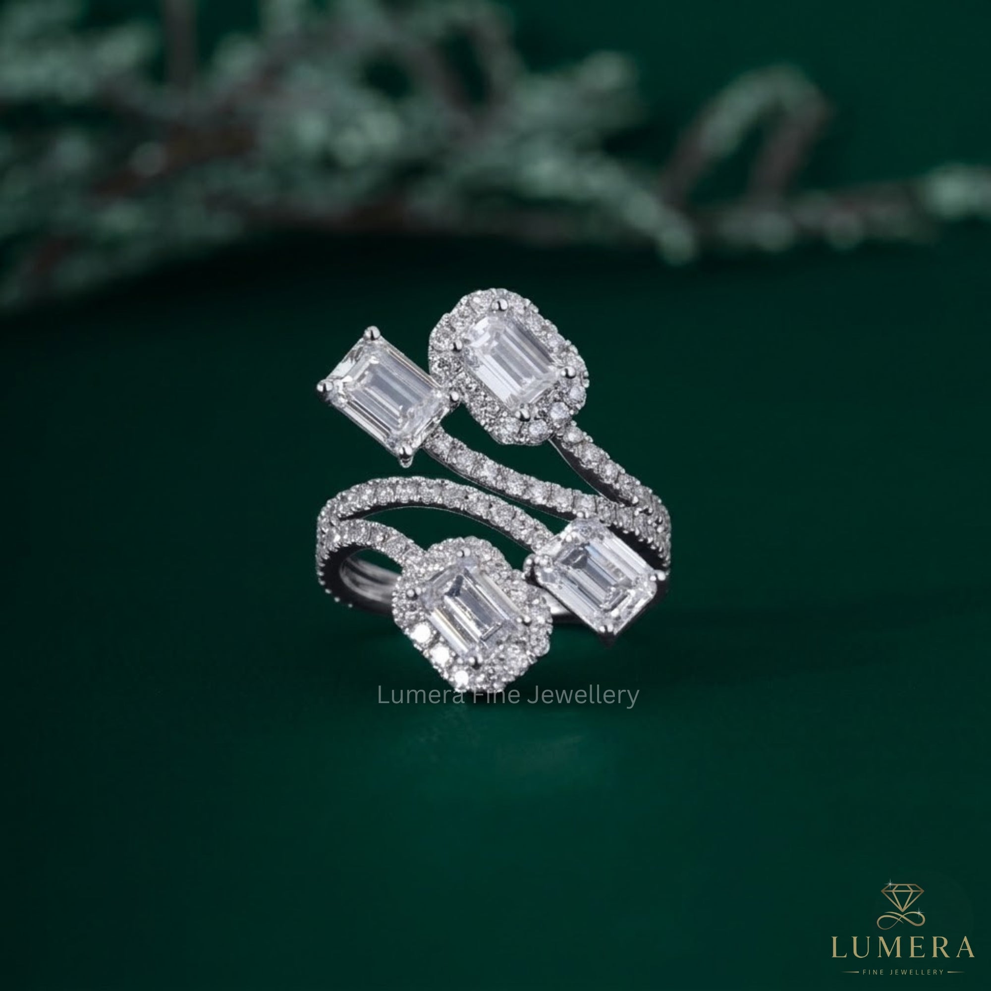 Bypass engagement ring with bypass setting ring.