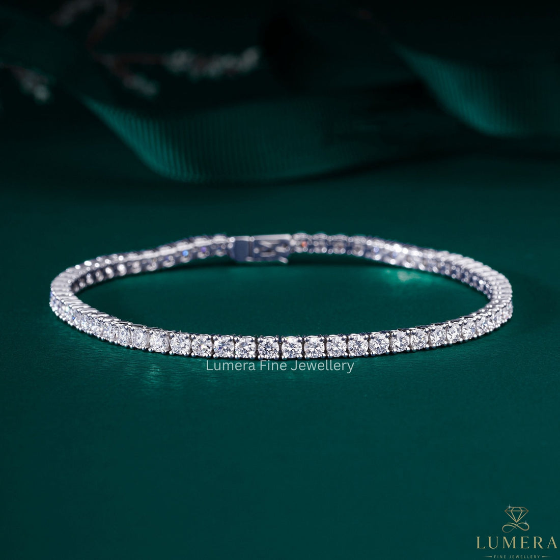 Round Lab Grown Diamond Tennis Bracelet