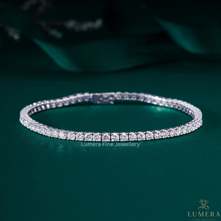 Round Lab Grown Diamond Tennis Bracelet