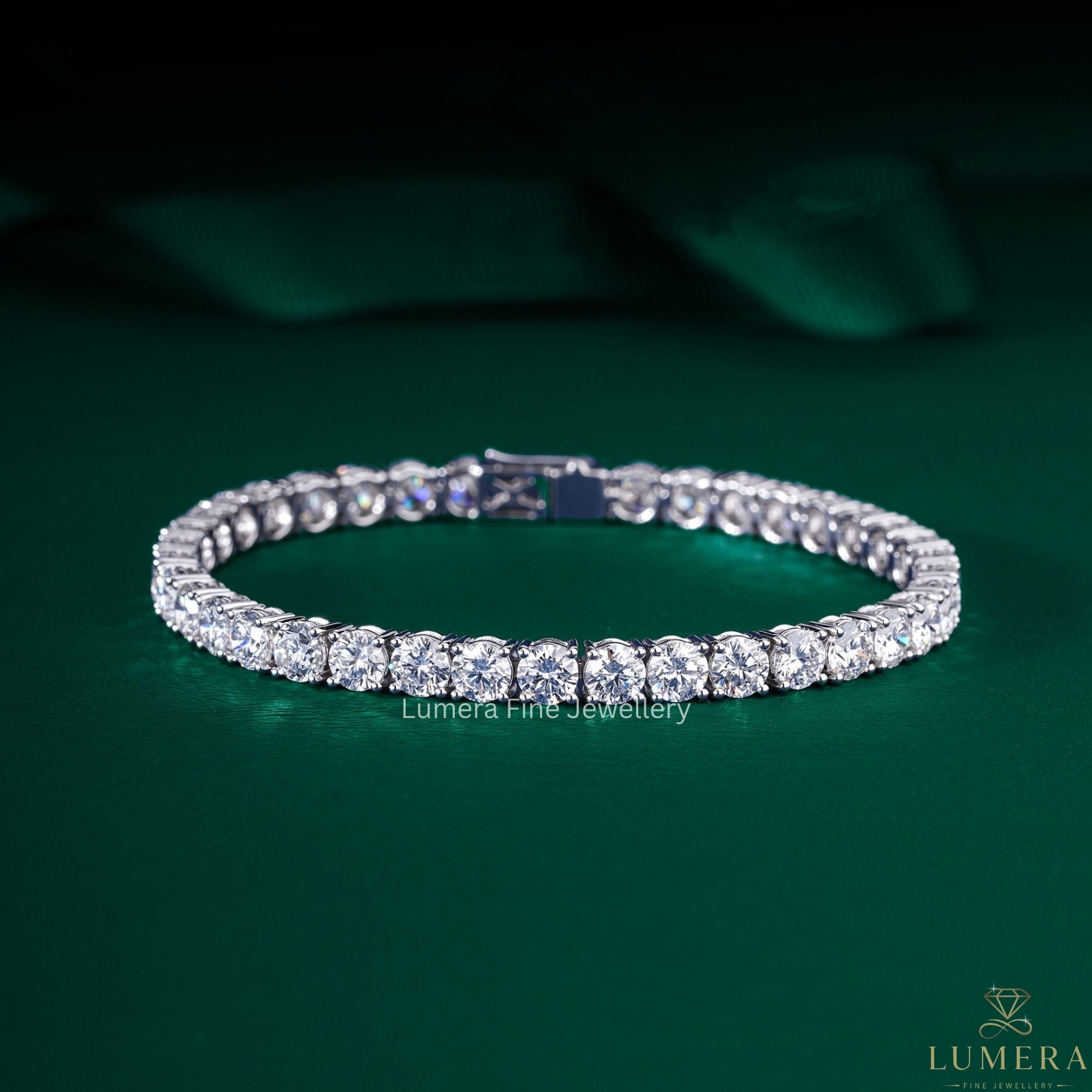 Round Lab Grown Diamond Tennis Bracelet