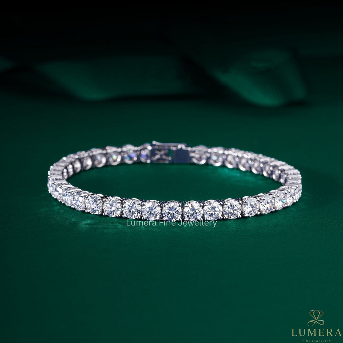 Round Lab Grown Diamond Tennis Bracelet