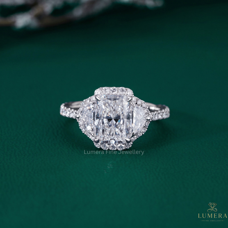 Radiant Engagement Ring With Cadillac Side Stones