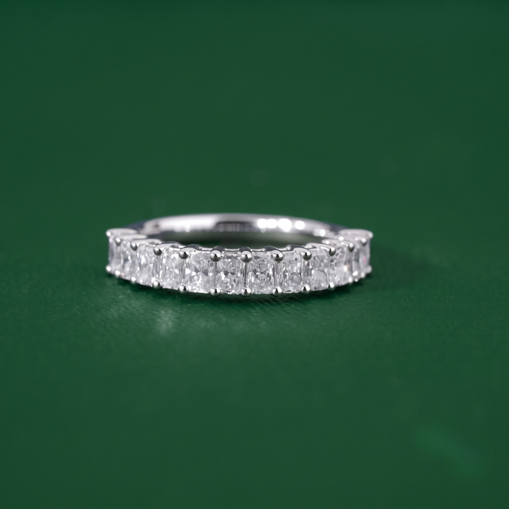 Radiant Cut Wedding Band In Solid Gold