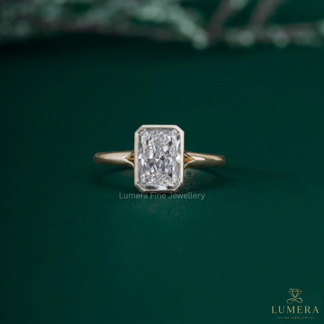 Solitaire engagement ring with Radiant solitaire ring.