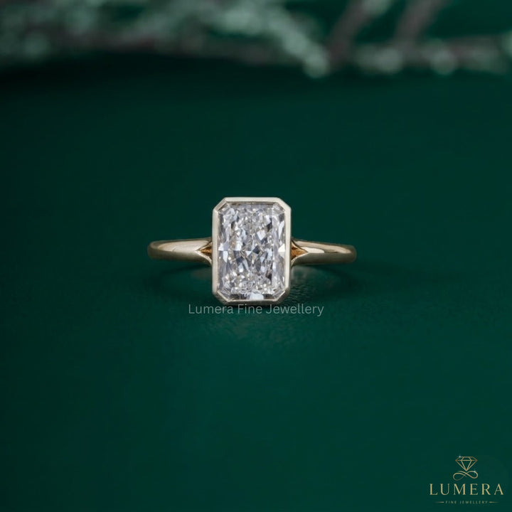 Solitaire engagement ring with Radiant solitaire ring.