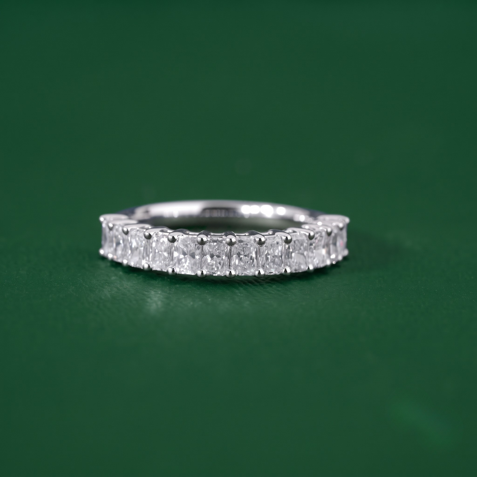 Radiant Cut Wedding Band In Solid Gold