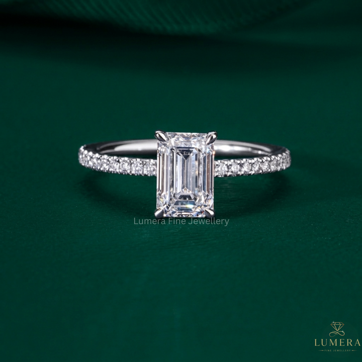 emerald diamond engagement ring with emerald diamond ring.
