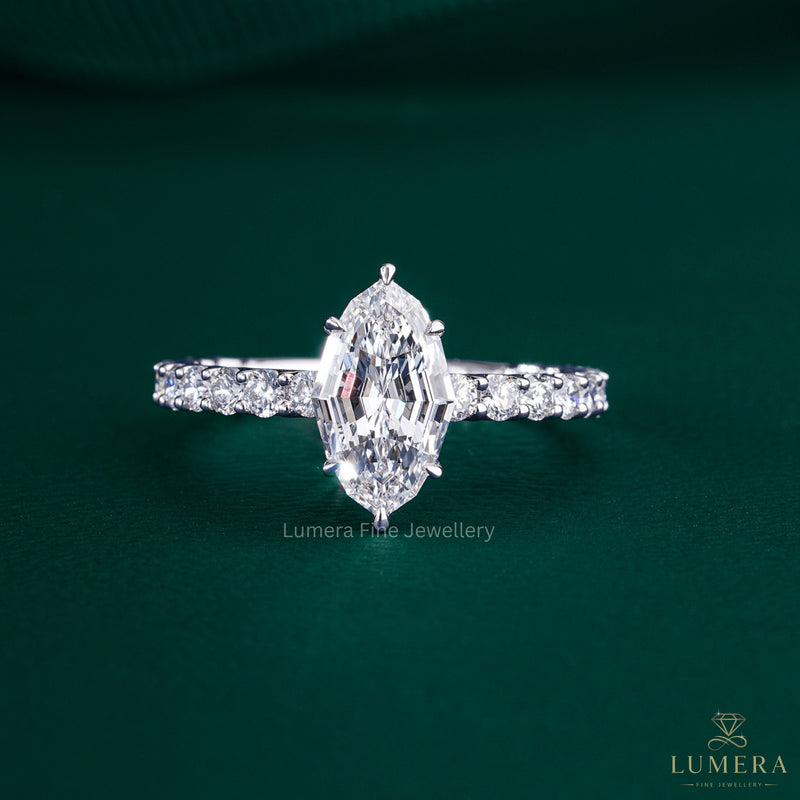 dutch marquise engagement ring with elongated marquise engagement ring.