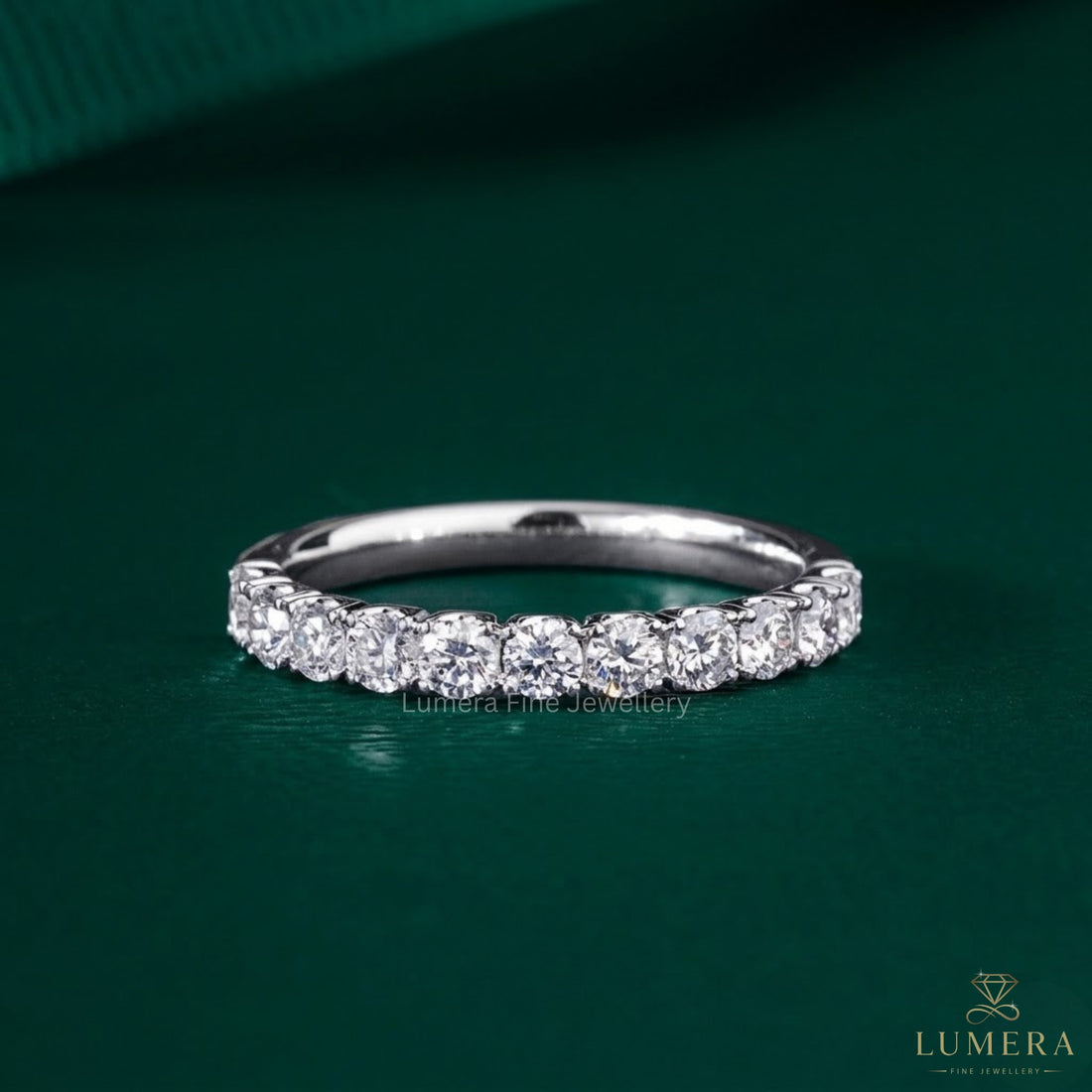 1.20 Ct Round Brilliant Lab Diamond Elegant Minimalist Wedding Band