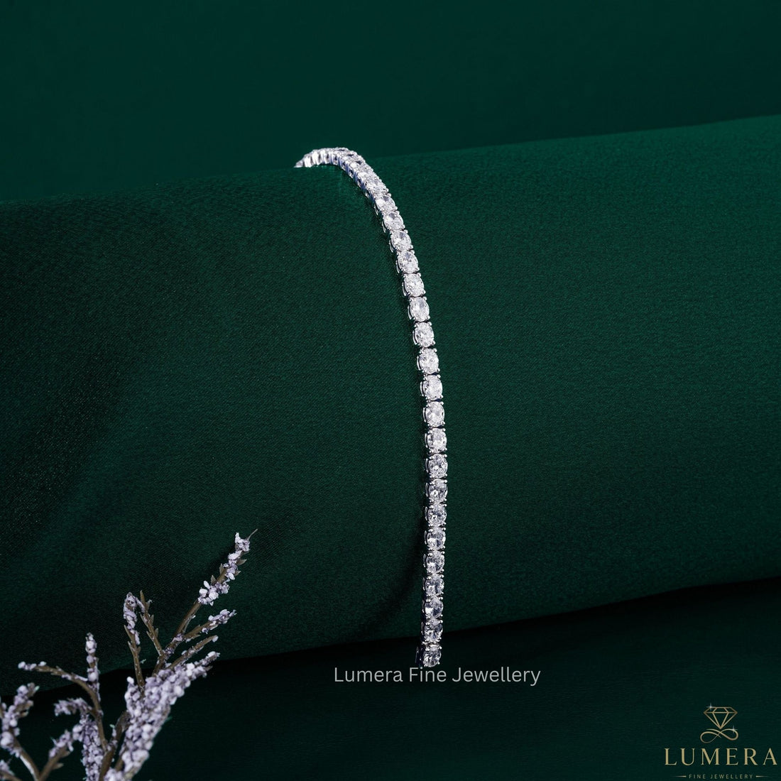 Oval Shape Lab Grown Diamond Tennis Bracelet
