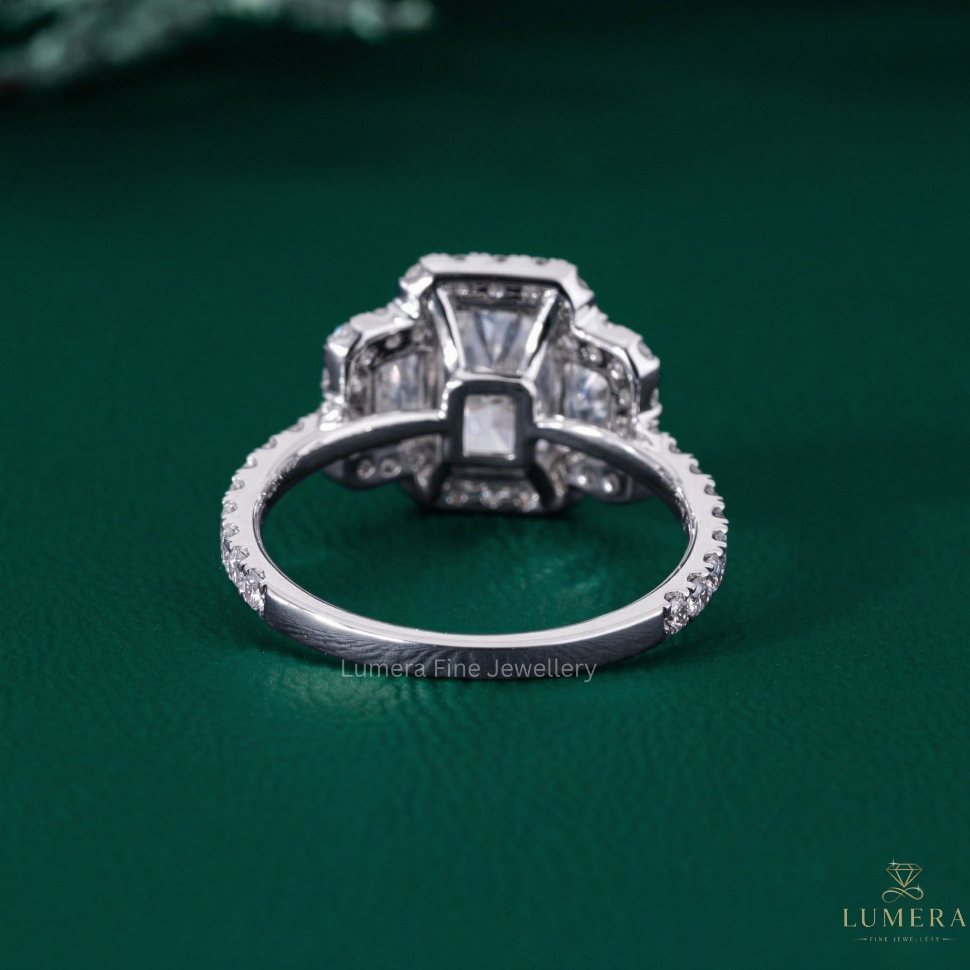 radiant diamond ring with radiant engagement ring.
