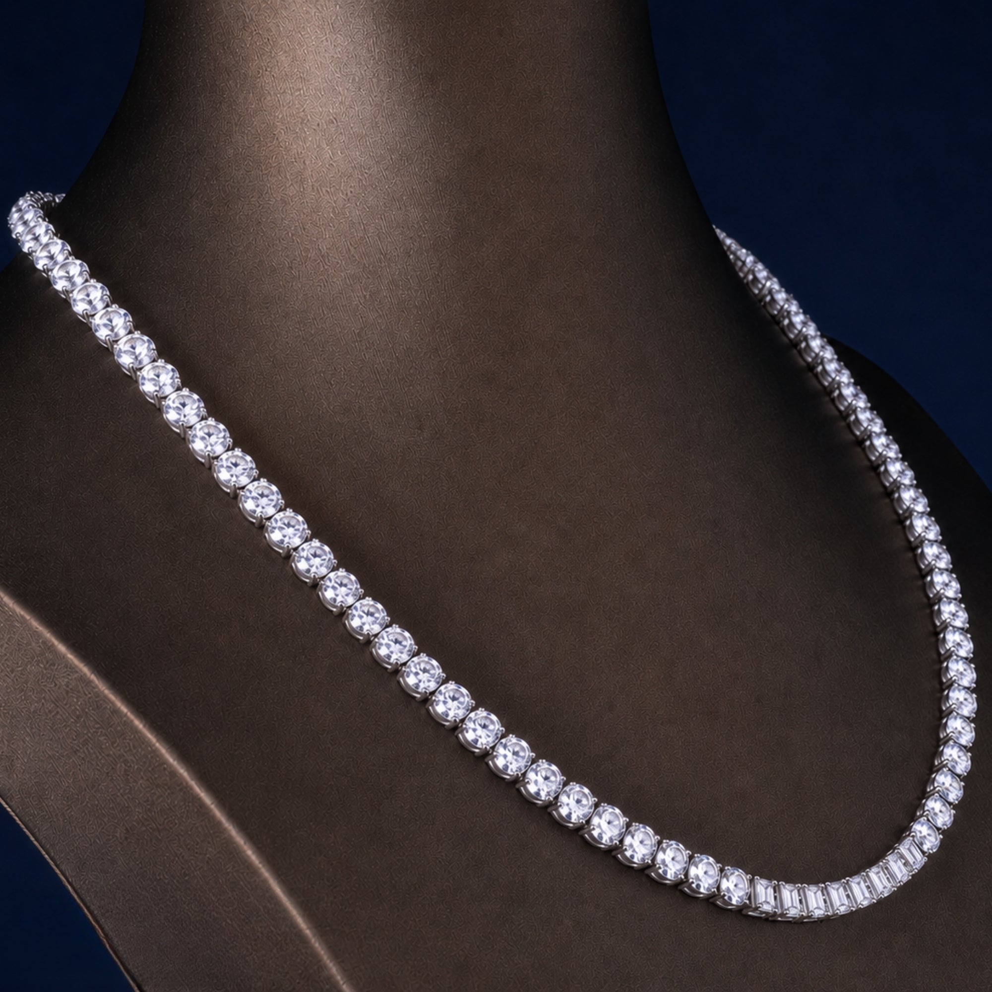 round diamond necklace with round diamond jewelry.