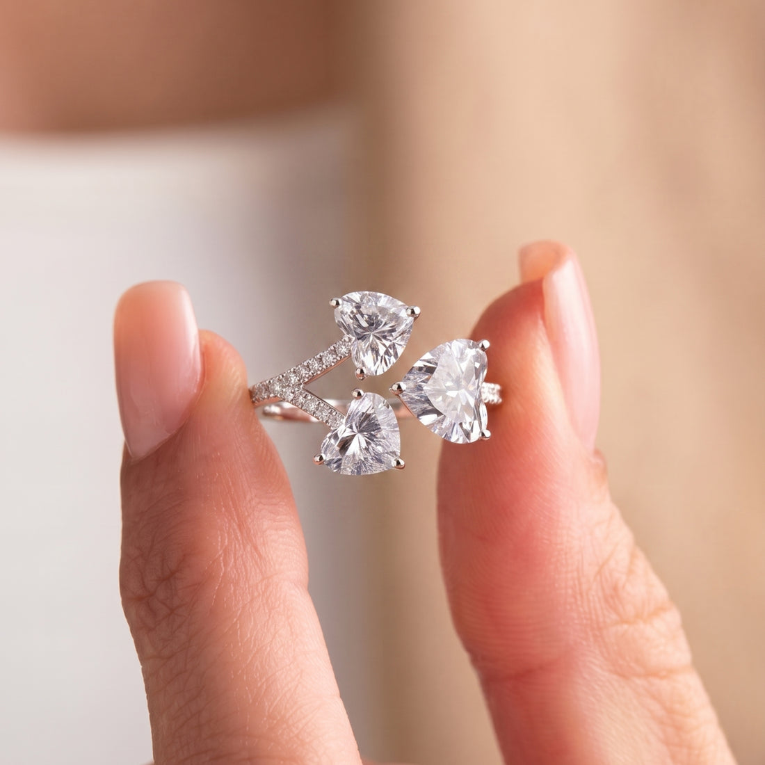 pave diamond ring with basket setting.
