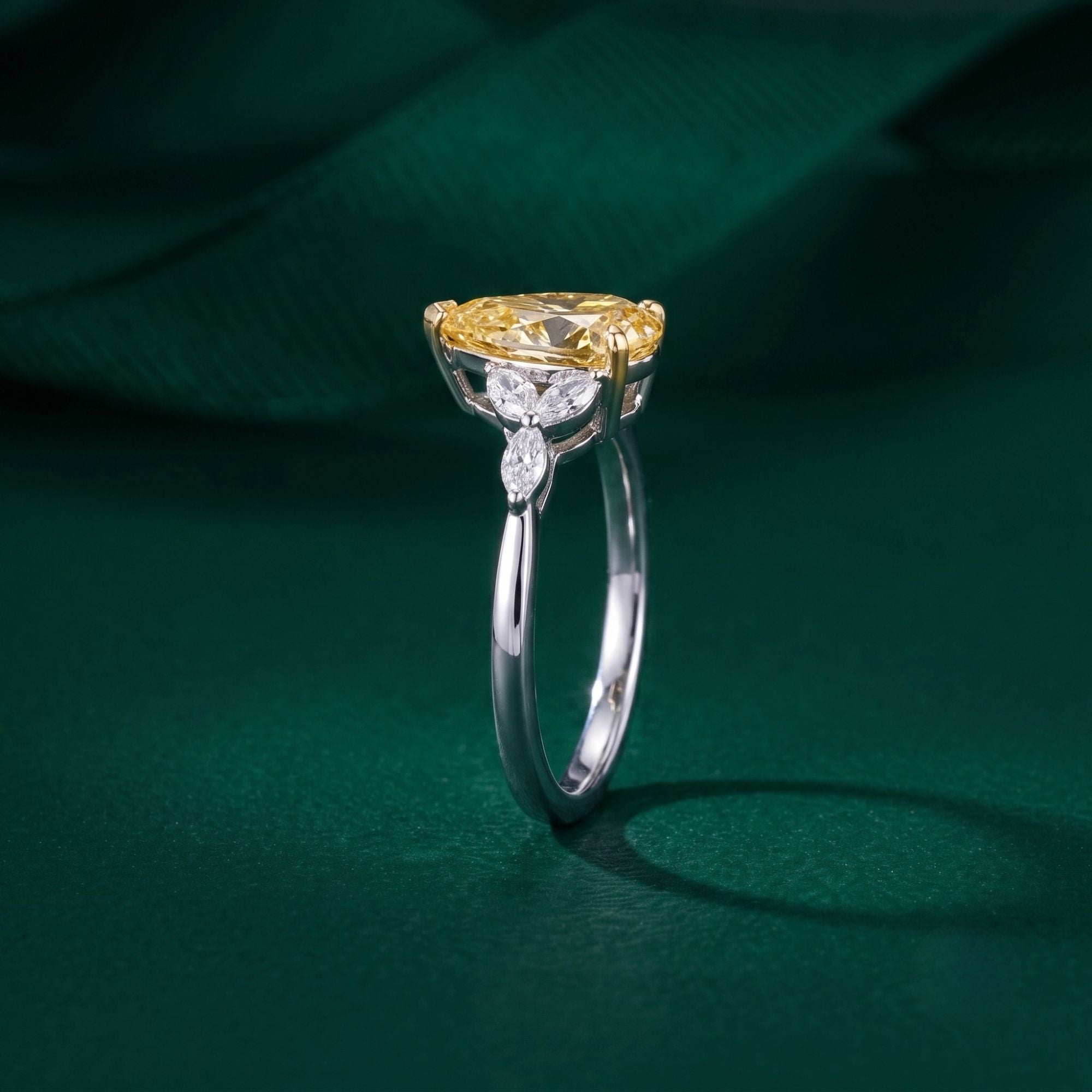lumera engagement ring with lumera diamond ring.
