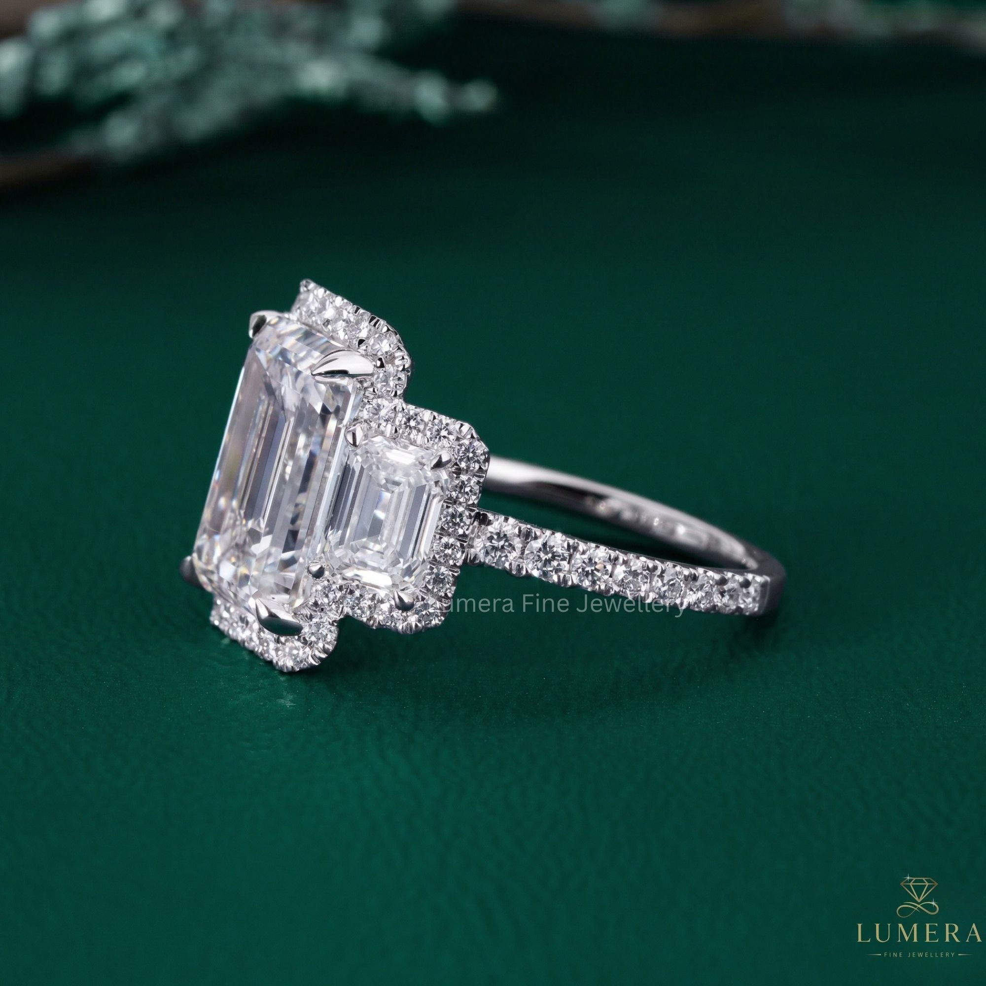 halo ring with halo diamond engagement ring.