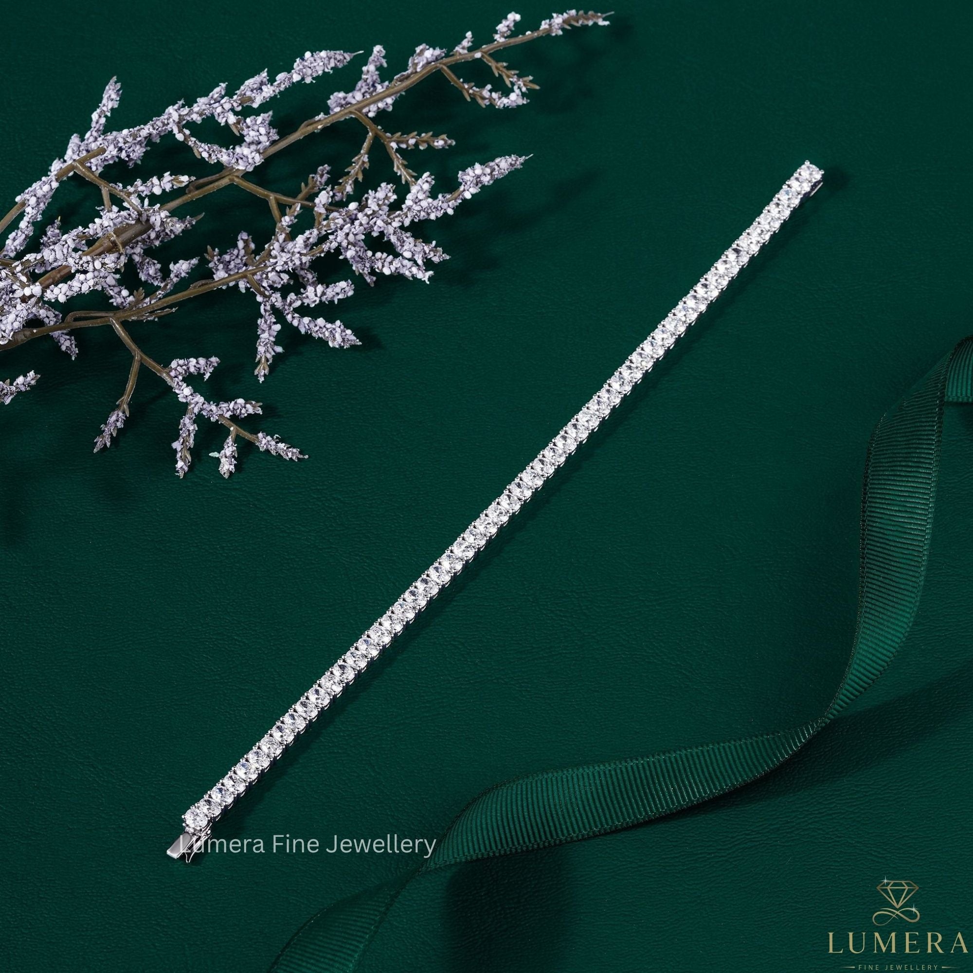 Oval Lab Grown Diamond Tennis Bracelet