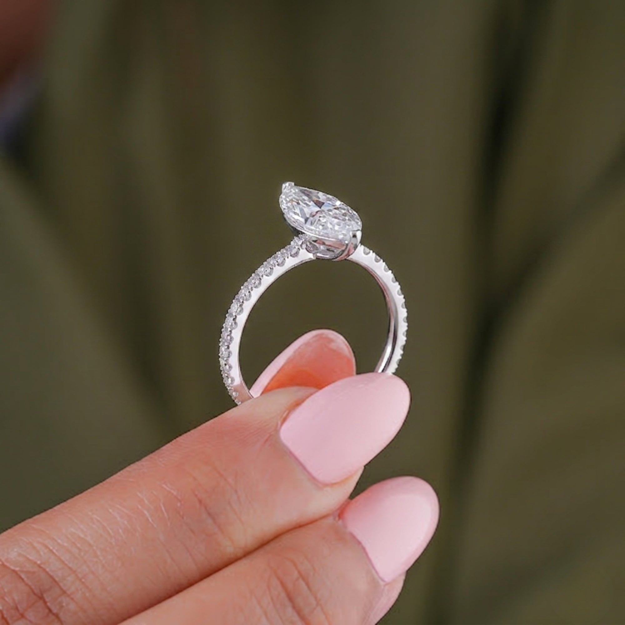 Lumera diamond ring with Marquise diamond ring.

