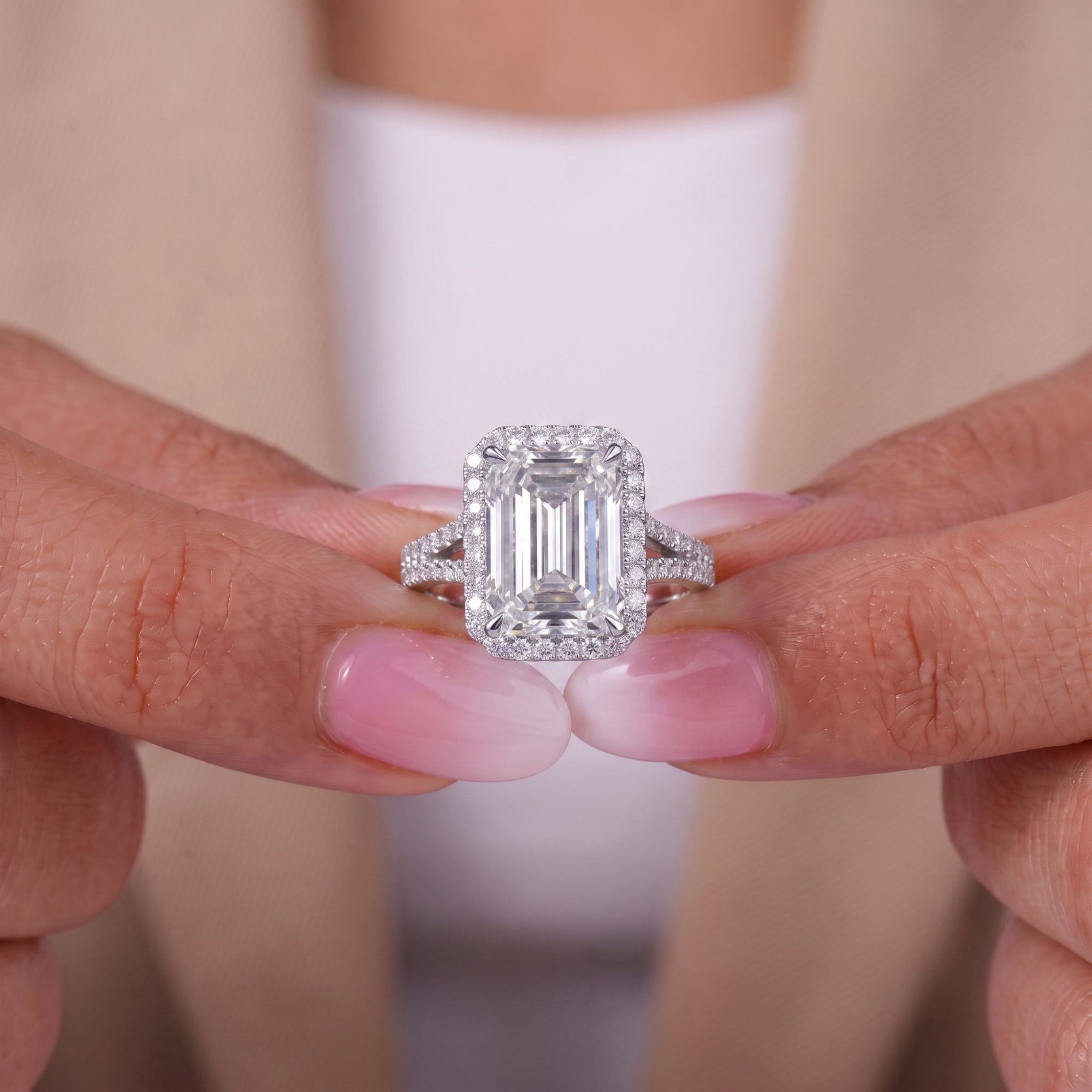 split shank engagement ring with split shank setting.
