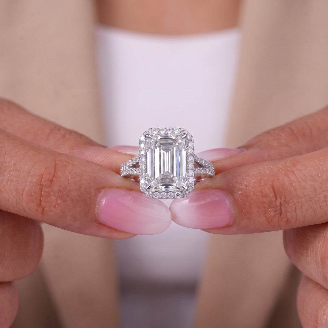 split shank engagement ring with split shank setting.
