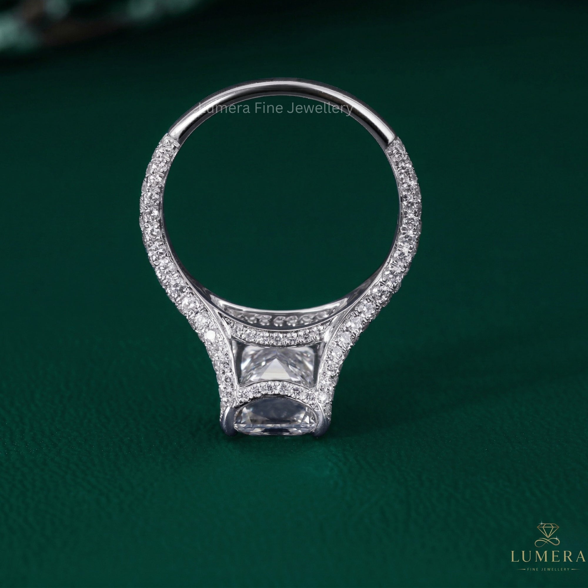 split shank engagement ring with split shank ring.