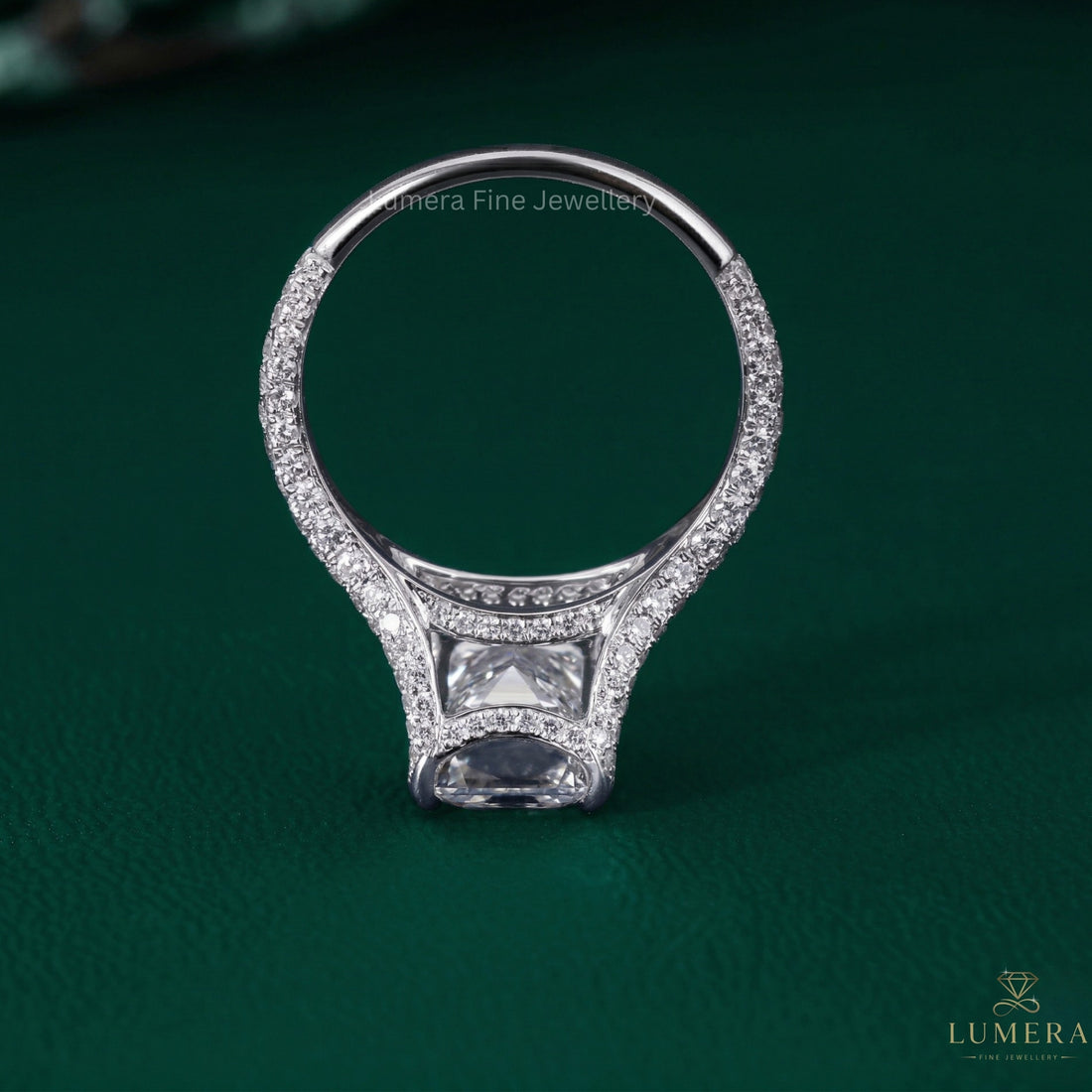 split shank engagement ring with split shank ring.